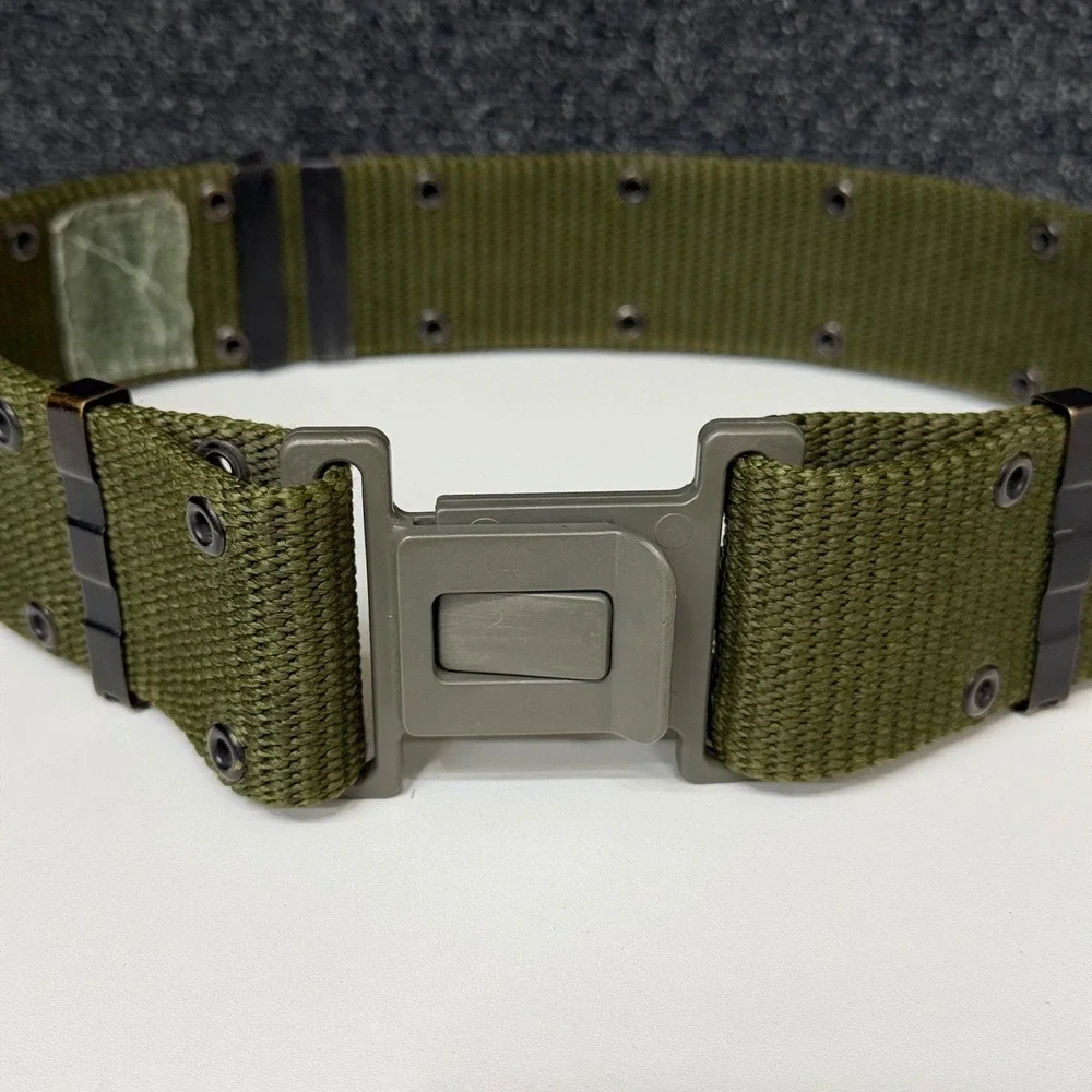 US Military LC-2 Nylon Web Pistol Belt Olive Drab Green Large ALICE Gear 80s Vtg